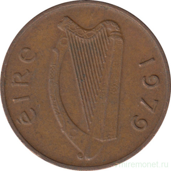 Монета. Ирландия. 1 пенни 1979 год.
