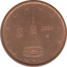 Монета. Италия. 2 цента 2004 год. ав.
