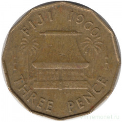 Монета. Фиджи. 3 пенса 1960 год.
