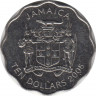 Монета. Ямайка. 10 долларов 2005 год. ав.