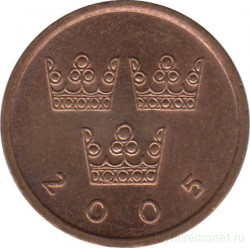 Монета. Швеция. 50 эре 2005 год.