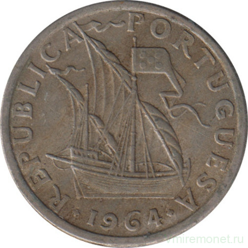 Монета. Португалия. 2,5 эскудо 1964 год.