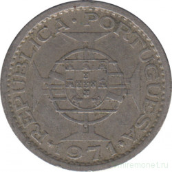 Монета. Сан-Томе и Принсипи. 2,5 эскудо 1971 год.