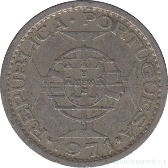 Монета. Сан-Томе и Принсипи. 2,5 эскудо 1971 год.