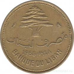 Монета. Ливан. 10 пиастров 1968 год.