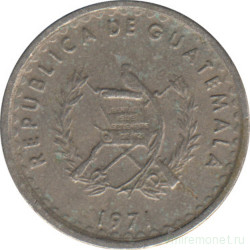 Монета. Гватемала. 5 сентаво 1971 год.