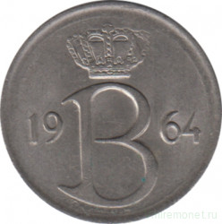 Монета. Бельгия. 25 сантимов 1964 год. BELGIQUE.