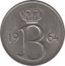 Монета. Бельгия. 25 сантимов 1964 год. BELGIQUE. ав.