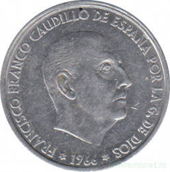 Монета. Испания. 50 сентимо 1969 (1966) год.