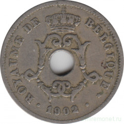 Монета. Бельгия. 10 сантимов 1902 год. BELGIQUE.