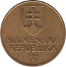 Монета. Словакия. 1 крона 1994 год. ав.