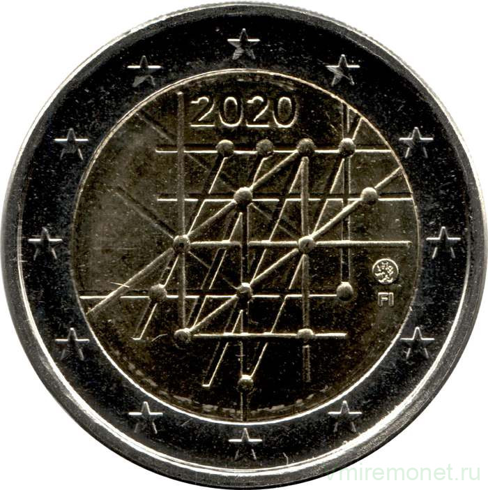 Монета. Финляндия. 2 евро 2020 год. 100 лет Университету Турку.