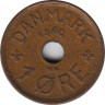  Монета. Дания. 1 эре 1940 год. ав.
