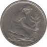Монета. ФРГ. 50 пфеннигов 1966 год. Монетный двор - Штутгарт (F). ав.