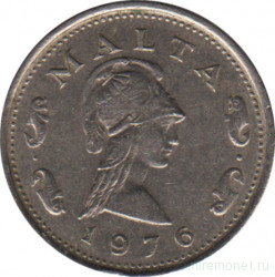 Монета. Мальта. 2 цента 1976 год.