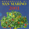 Монеты. Сан-Марино. Набор монет в буклете 2001 год. титул.