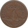 Монета. Французская Полинезия. 100 франков 1998 год. рев.