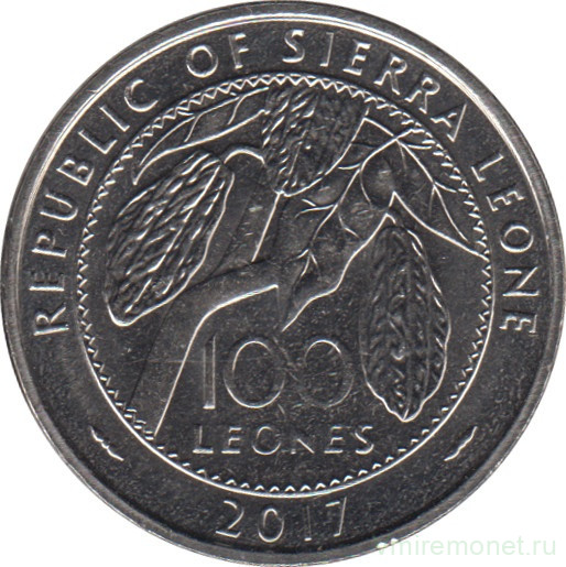 Монета. Сьерра-Леоне. 100 леоне 2017 год.