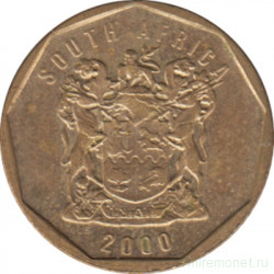 Монета. Южно-Африканская республика (ЮАР). 10 центов 2000 год. Старый тип.