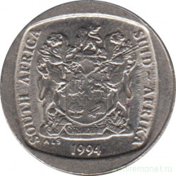 Монета. Южно-Африканская республика (ЮАР). 1 ранд 1994 год.