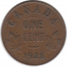 Монета. Канада. 1 цент 1928 год.