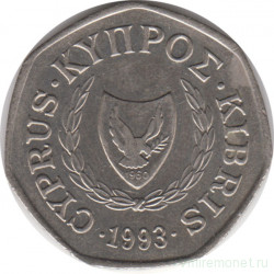Монета. Кипр. 50 центов 1993 год.