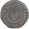  Монета. Кипр. 50 центов 1993 год. ав.