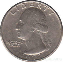 Монета. США. 25 центов 1977 год.