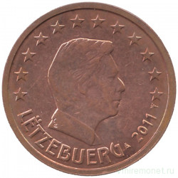 Монета. Люксембург. 2 цента 2011 год. 