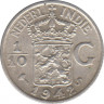 Монета. Нидерландская Ост-Индия. 1/10 гульдена 1942 год. (S). ав.