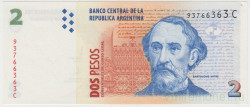 Банкнота. Аргентина. 2 конвертируемых песо 2002 года. Тип 346 (1).