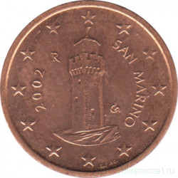 Монета. Сан-Марино. 1 цент 2002 год.