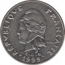 Монета. Новая Каледония. 20 франков 1999 год. ав.