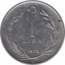 Монета. Турция. 1 лира 1975 год. ав.