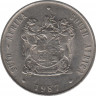 Монета. Южно-Африканская республика (ЮАР). 1 ранд 1987 год. ав.