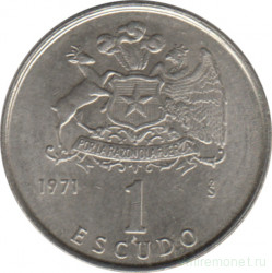 Монета. Чили. 1 эскудо 1971 год.