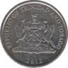 Монета. Тринидад и Тобаго. 10 центов 2012 год. ав.
