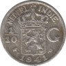Монета. Нидерландская Ост-Индия. 1/10 гульдена 1941 год. (P). ав.