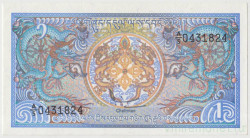 Банкнота. Бутан. 1 нгултрум 1986 год. Тип А.