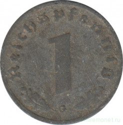 Монета. Германия. Третий Рейх. 1 рейхспфенниг 1942 год. Монетный двор - Карлсруэ (G).