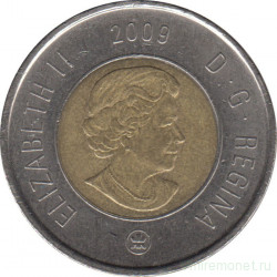 Монета. Канада. 2 доллара 2009 год.