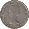 Монета. Великобритания. 1 флорин (2 шиллинга) 1953 год. рев.