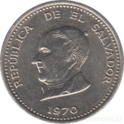 Монета. Сальвадор. 50 сентаво 1970 год.