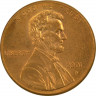 Монета. США. 1 цент 2001 год. Монетный двор D. ав