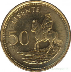 Монета. Лесото (анклав в ЮАР). 50 лисенте 1998 год.