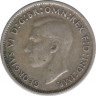 Монета. Австралия. 6 пенсов 1948 год. рев.