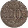 Монета. Эстония. 20 сенти 1935 год.