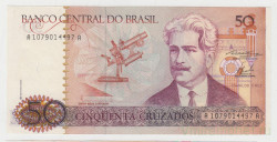 Банкнота. Бразилия. 50 крузадо 1986 год.