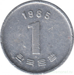 Монета. Южная Корея. 1 вона 1985 год.