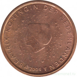 Монета. Нидерланды. 2 цента 2004 год.